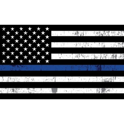 Reflective 3 Pack Tattered Thin Blue Line Reverse Forward Us Flag Decal
