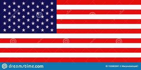 Usa Flag Icon Official Symbol Of The United States Eps10 Stock