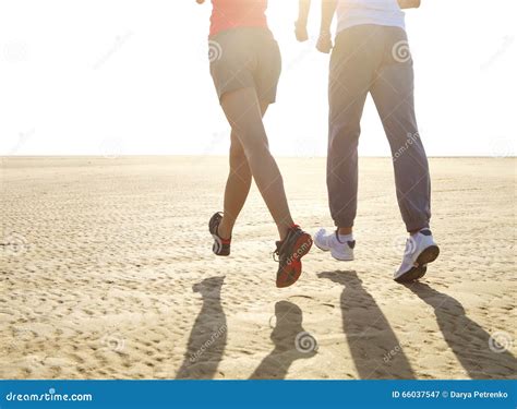 Couple Jogging Outside Close Up Stock Image Image Of Couple Exercise 66037547