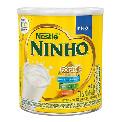 Leite em Pó Integral Nestlé Ninho Forti Lata 380g Clube Extra