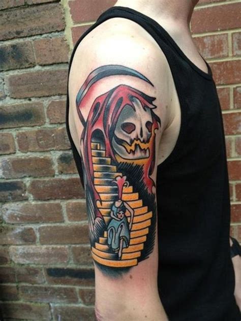35 Cool And Cryptic Grim Reaper Tattoos