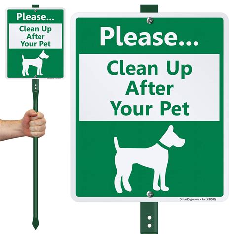 Smartsign Please Clean Up After Your Dog Sign Dog Poop Signs For Yard