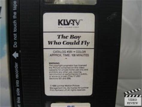 The Boy Who Could Fly Vhs Jay Underwood Lucy Deakins On Popscreen