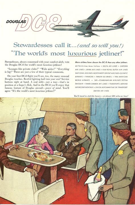 Luxury Travel Advertising Retro Ad Of The Week Douglas Dc Jetliner