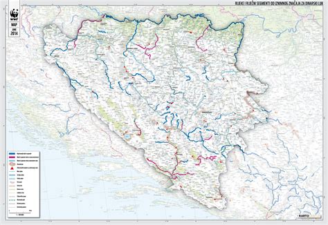 Rijeke U Bosni I Hercegovini Karta Identifikacija Najvrijednijih