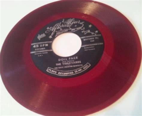Doo Wop 45 1954 Red Vinyl After Hours 103 The Vibranaires