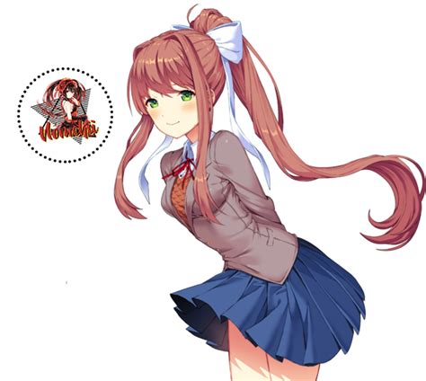 Monika Doki Doki Literature Club Render 1 By Nomchii On Deviantart