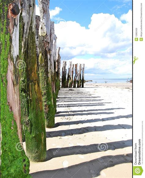 Beach In St Malo Stock Photo Image Of Clouds Malo Wood 12862430