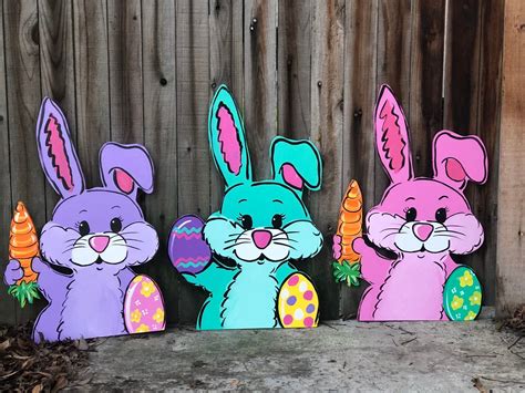 Easter Yard Art Easter Yard Decor Easter Bunny Outdoor Outdoor Holiday