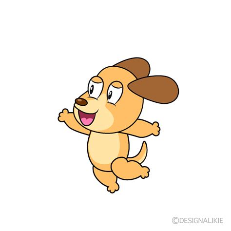Free Jumping Dog Cartoon Image｜charatoon