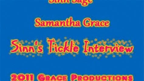 Sinn Sage Tickle Interview Avi Samantha Grace Kinky Fetish Nymph