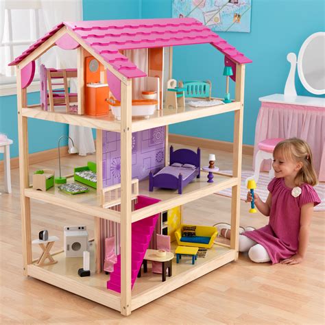 Kidkraft So Chic Wooden Dollhouse With Wheels And 46 Accessories