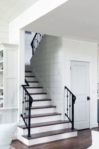 We need something for the two sets of stairs! Top 70 Best Stair Railing Ideas - Indoor Staircase Designs