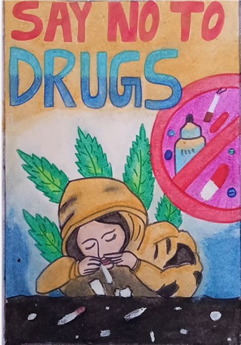 Poster On Say No To Drugs India Ncc