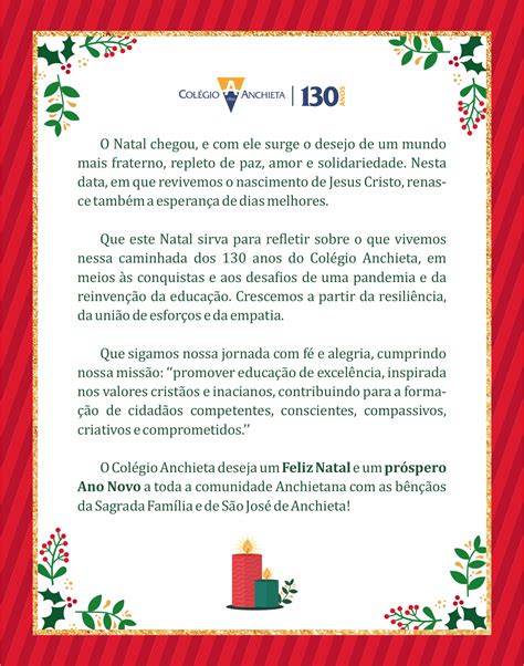 Mensagem de Natal do Colégio Anchieta – Colégio Anchieta