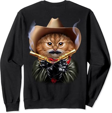 Orange Katze Als Cowboy Im Amerikanischen Wilden Westen Sweatshirt