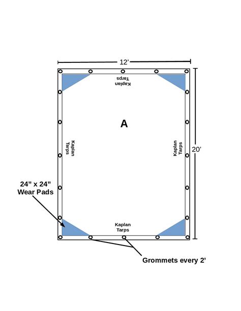 12 X 20 Mesh Hand Tarp Made In America Kaplan Tarps