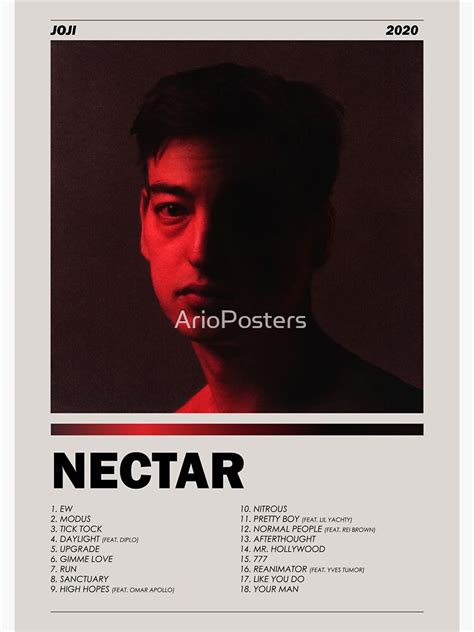 Nectar Joji Album Poster And More Sticker For Sale By Arioposters