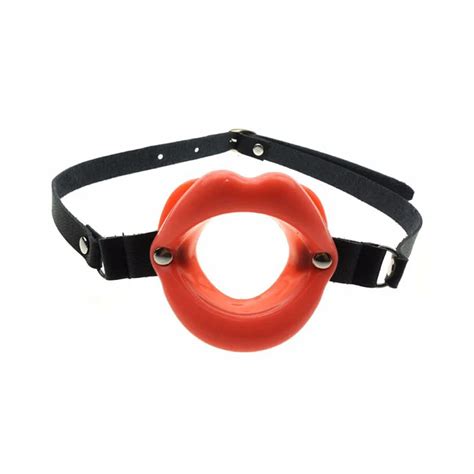 silicone lip open mouth gag bdsm bondage leather oral sex gags strap on adult sex toys for men