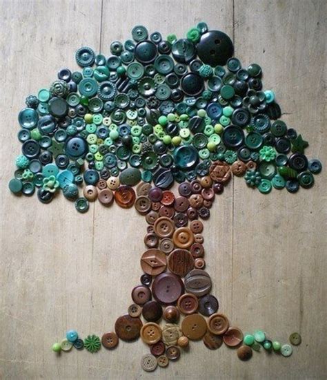 39 Stylish Examples Of Diy Wall Art Button Crafts Button Art