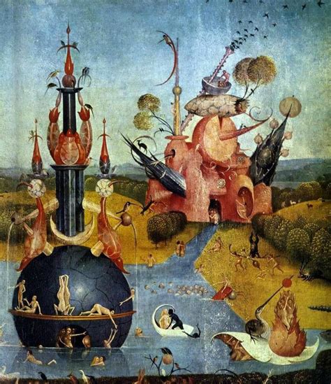 Garden Of Early Delights Detail By Hieronymus Bosch Hieronymus Bosch Painting Triptych