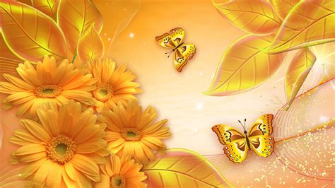 Free Download Flowers Gold Awesome Wallpaper 1920x1080 For Your
