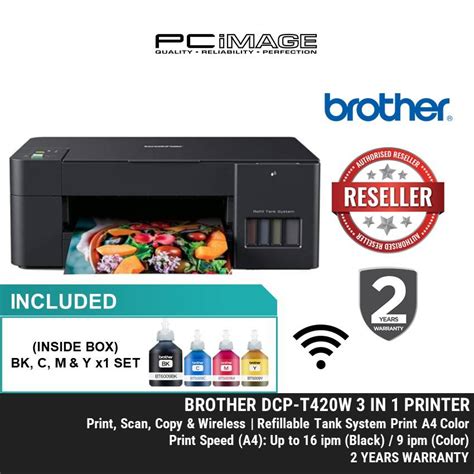 Brother Dcp T420w 3 In 1 Ink Tank Printer Print Scan Copy