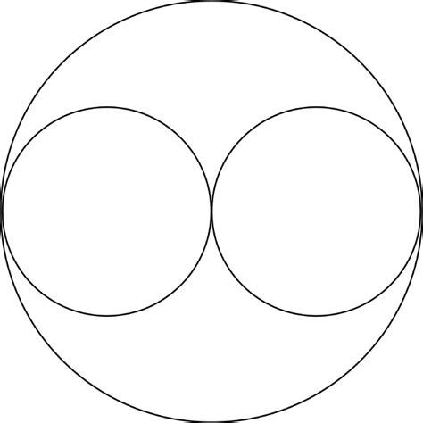 2 Smaller Horizontally Placed Circles In A Larger Circle Clipart Etc