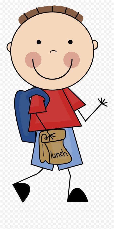 Hd Student With Backpack Clipart Stick Figure Student Clipart Png