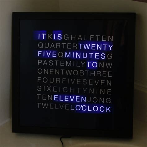 It features display of time in words and able to expound the detail. Word Clock 2009 - chronology