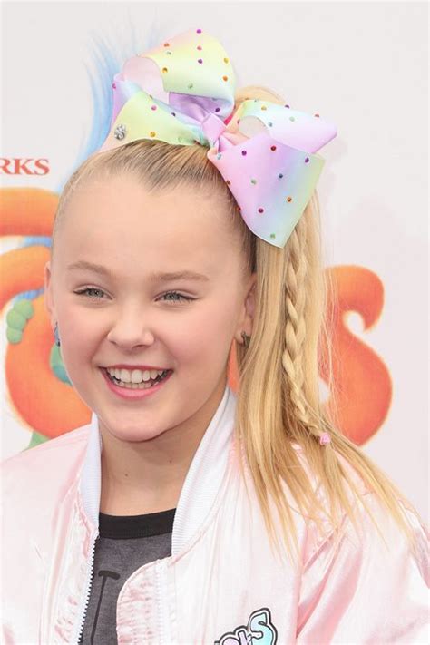 Jojo Siwa Straight Golden Blonde Hair Bow High Ponytail Mini Braids