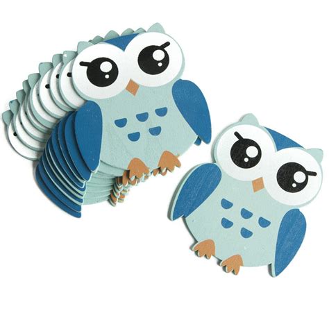 Finished Blue Baby Owl Wood Cutouts - All Wood Cutouts ...