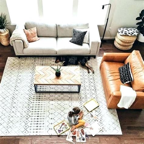 Living Room Rug Placement Area Rug Furniture Placement Best Living Room