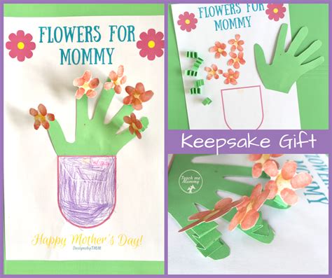 Flowers For Mommy Printable Keepsake Teach Me Mommy
