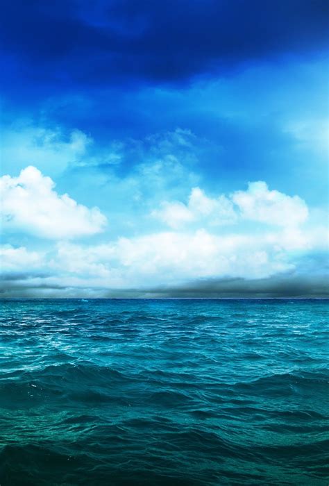 Tap And Get The Free App Sky Unicolor Blue Ocean Sea Horizon Hd