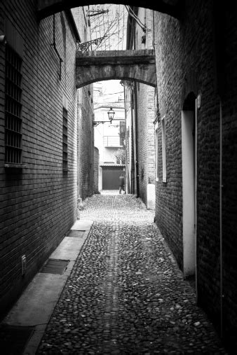 Dark Alleyway Black And White Stock Photo Download Image Now Istock