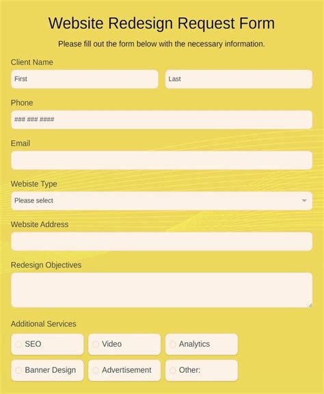 Free Advertising Request Form Template Formbuilder