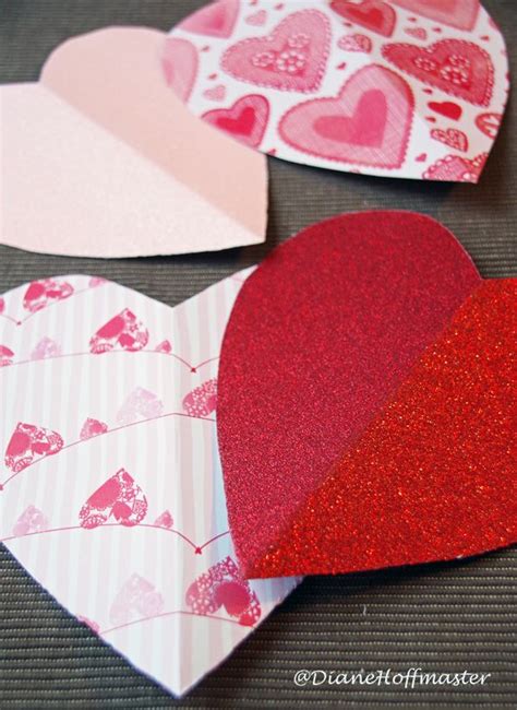 Easy Valentines Day Craft Idea Make 3d Paper Hearts Easy Valentine