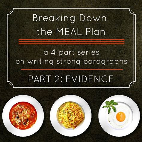 Breaking Down The Meal Plan Using Evidence Effectively