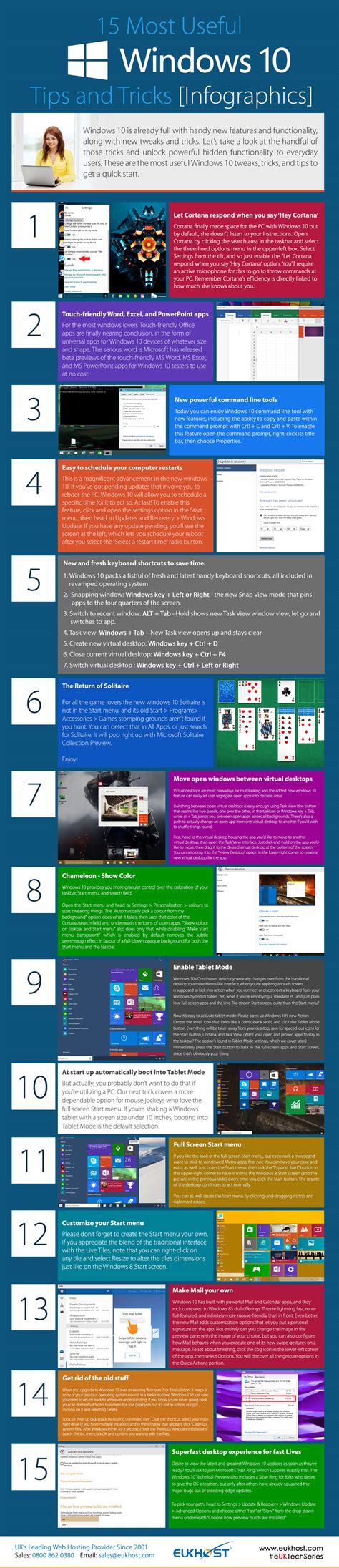 15 Most Useful Windows10 Tips And Tricks Infographics Eukhost
