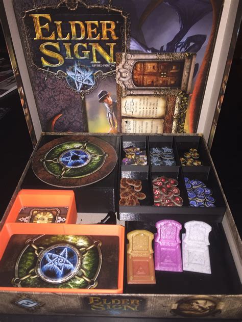 Elder Sign Box Inserts Board Game Organizer 3d Printed Etsy