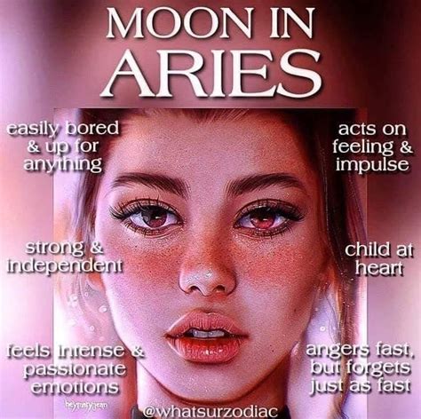 Aries Moon Sign Aries Moon Sign Moon Signs Cancer Traits