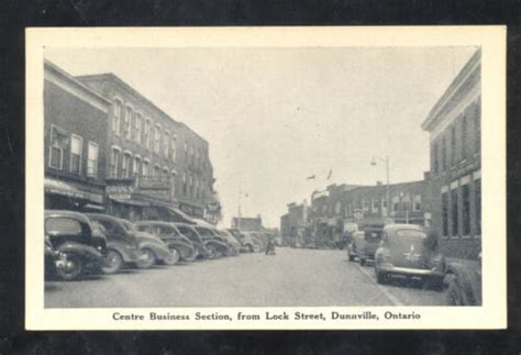 Dunnville Ontario Canada Downtown Street Scene Old Cars Vintage