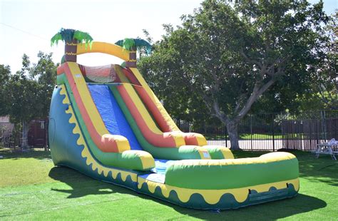 Tropical Water Slide Inflatable 20 Feet Bounce House And Party Rental