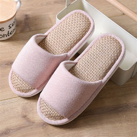 women knitted comfy open toe home slippers