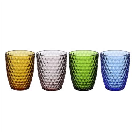 Colored Tumblers And Water Glasses Set Of 4 Multi Colors Drinking Glasses 12 Oz 4 Count Pack
