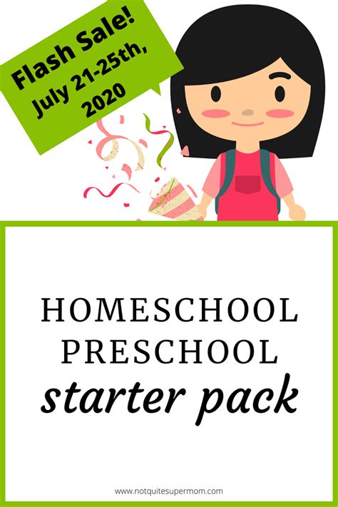 Homeschool Preschool Starter Pack Pin School Girl With Bubble Not