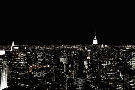 New York Usa Skyscraper City Night Building Wallpaper