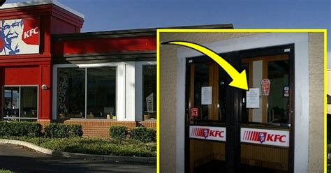 KFC To Customers Upset By Sign On Front Door Too Bad It S Staying Up