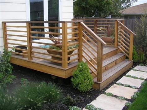 Porch handrails and railing adds charm and security to any porch or deck. Horizontal Deck Railing: The Advantages and Disadvantages - HomesFeed